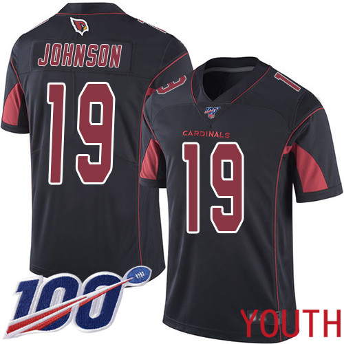 Arizona Cardinals Limited Black Youth KeeSean Johnson Jersey NFL Football #19 100th Season Rush Vapor Untouchable->youth nfl jersey->Youth Jersey